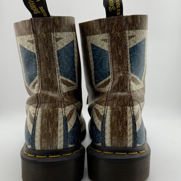 Dr. Martens Union Jack Soft Leather Boots Size EU 38 UK 5 US 7 Vintage Distresse - Picture 4 of 7